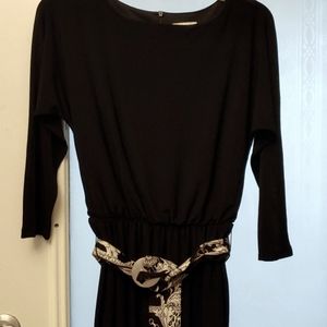 Black jumpsuit with belt size xs, tapered leg